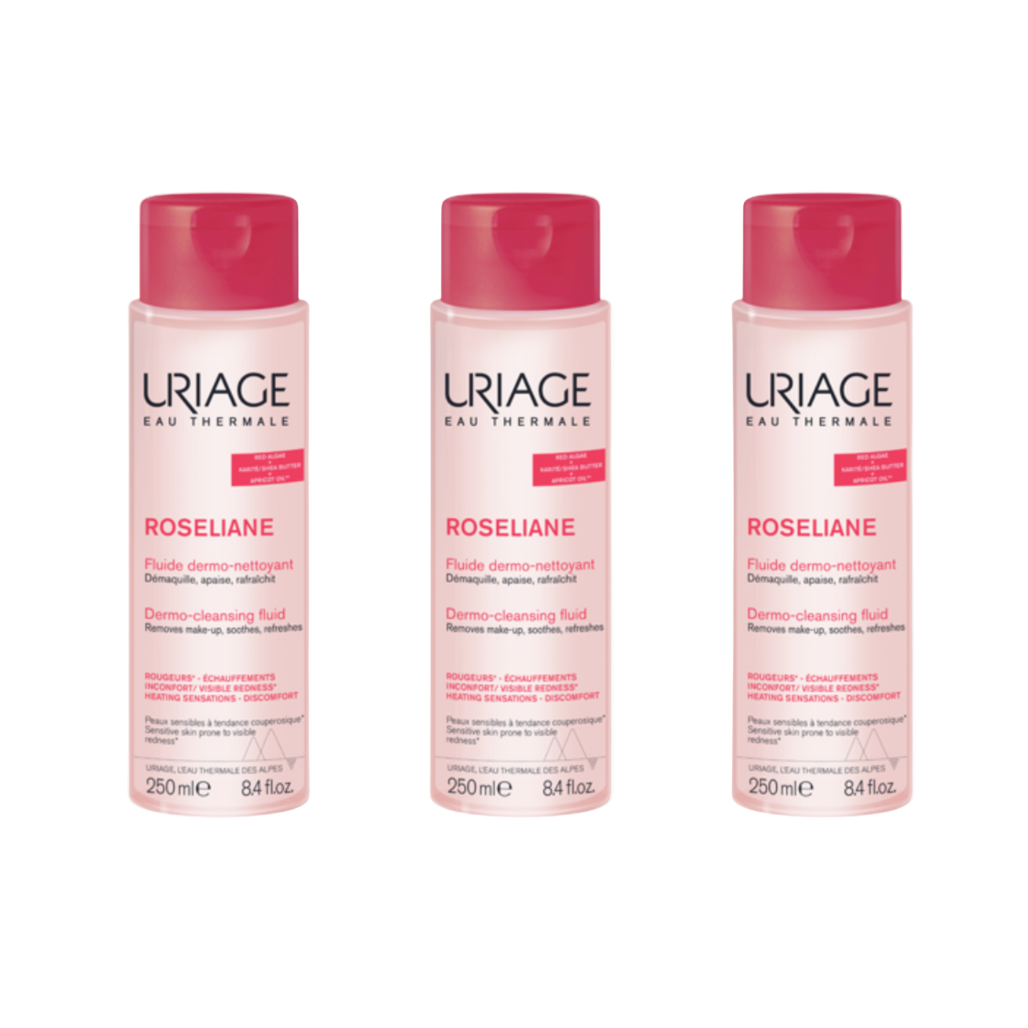 【URIAGE】ROSELIANE FLUIDE DERMO NETTOYANT 250ml <8.4 fl oz> 3pc set