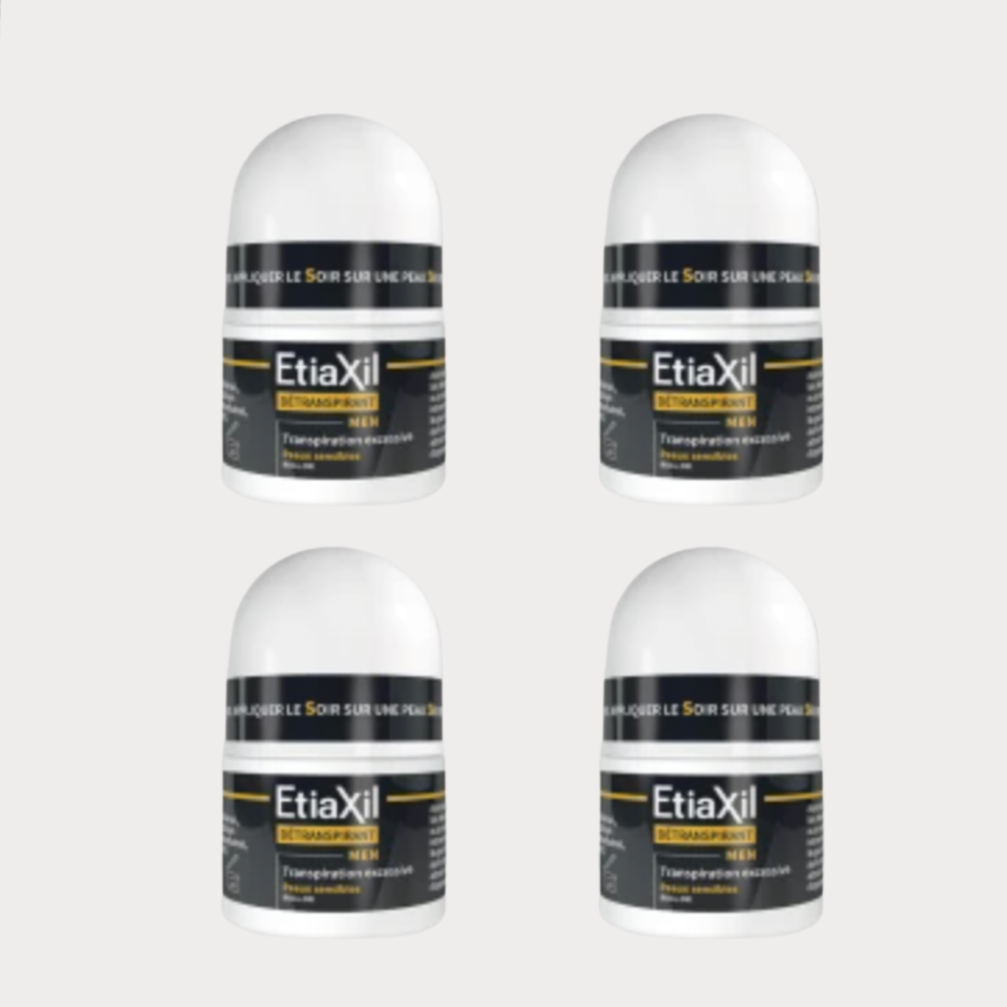 【Etiaxil】Déodorant pour Hommes 15 mL <0,5 fl oz> Ensemble de 4 pièces