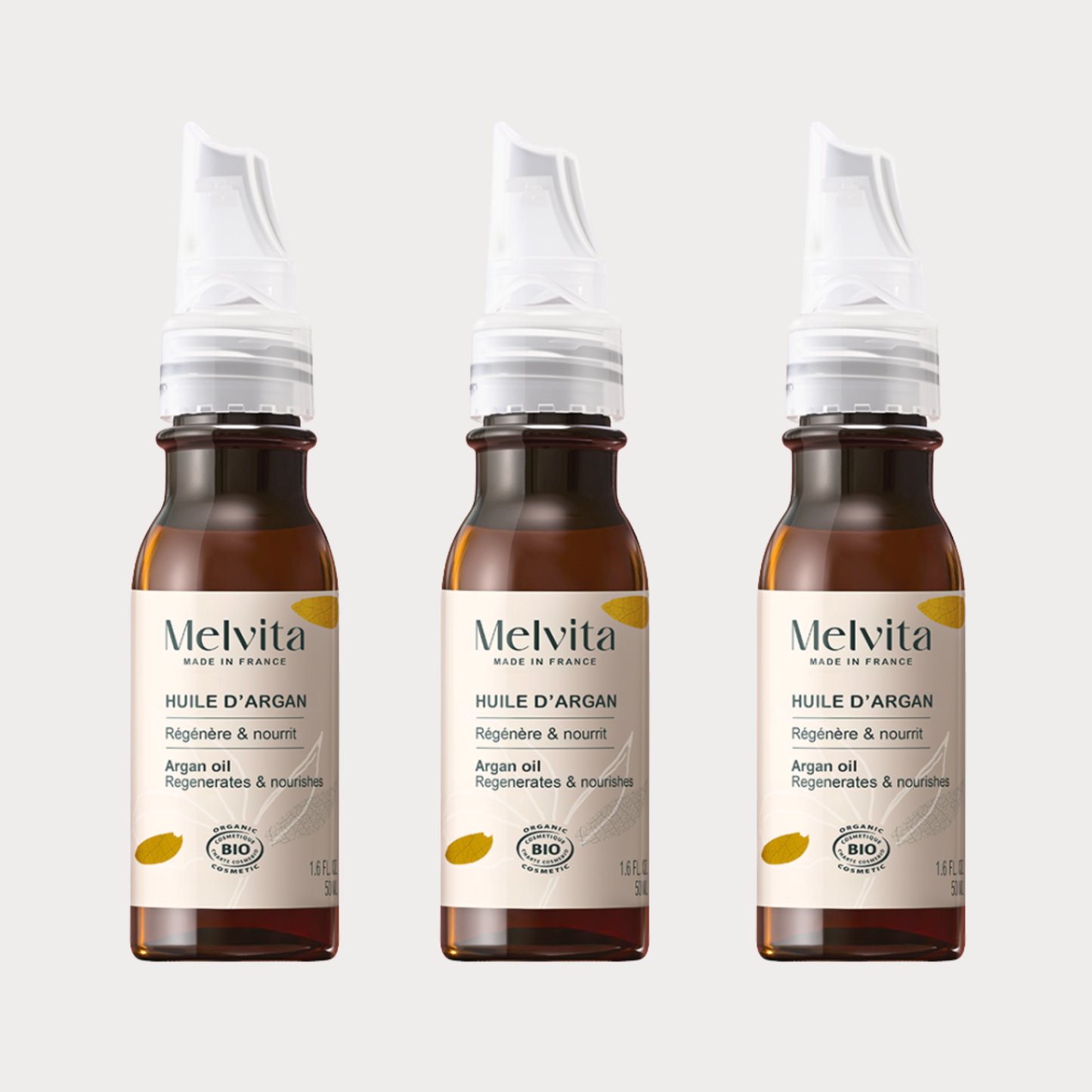 【Melvita】Organic Argan Oil 50 mL <1.7 fl oz> 3pc set