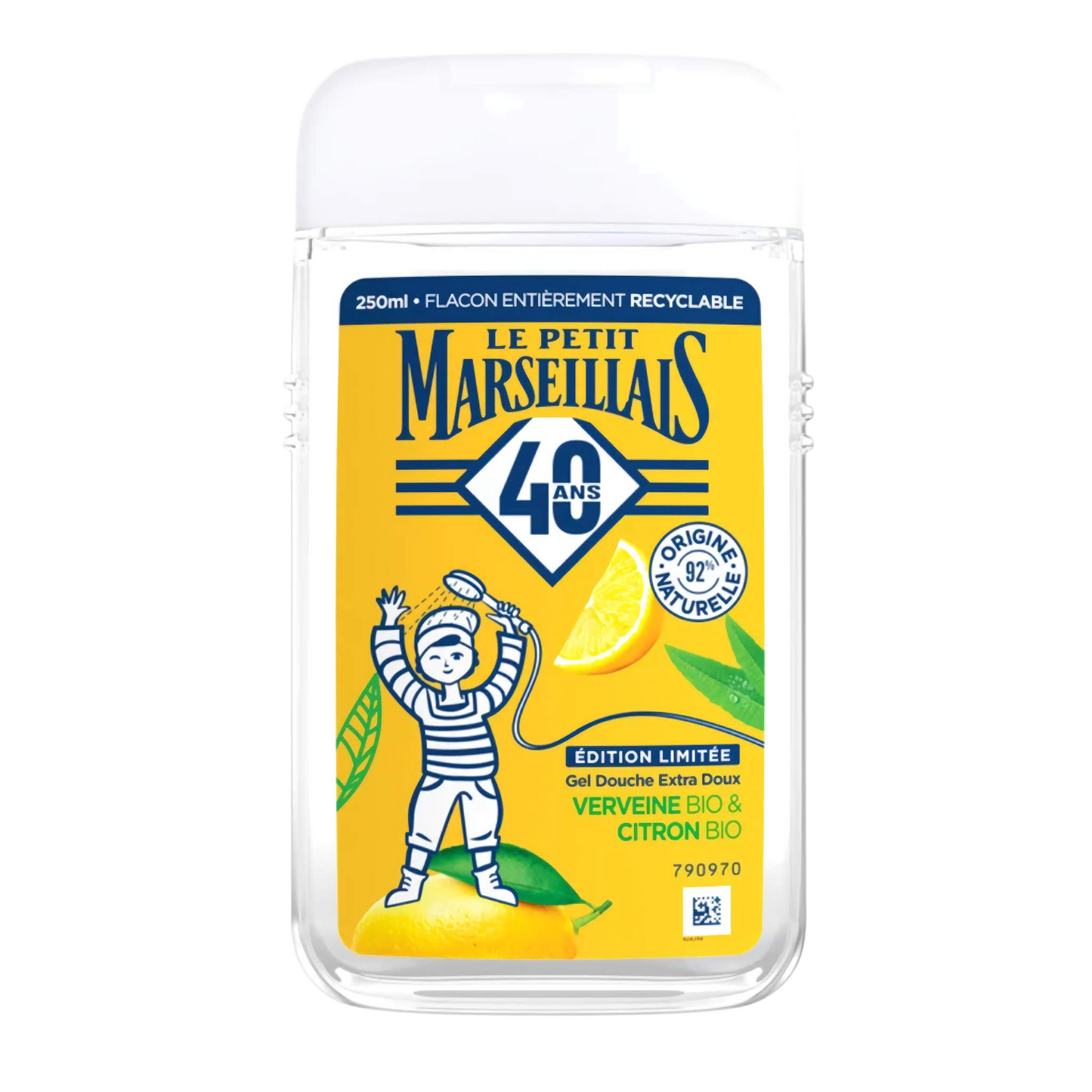 【Le Petit Marseillais】Extra Gentle Shower Gel Verbena & Lemon Organic 250 mL <8.5 fl oz>