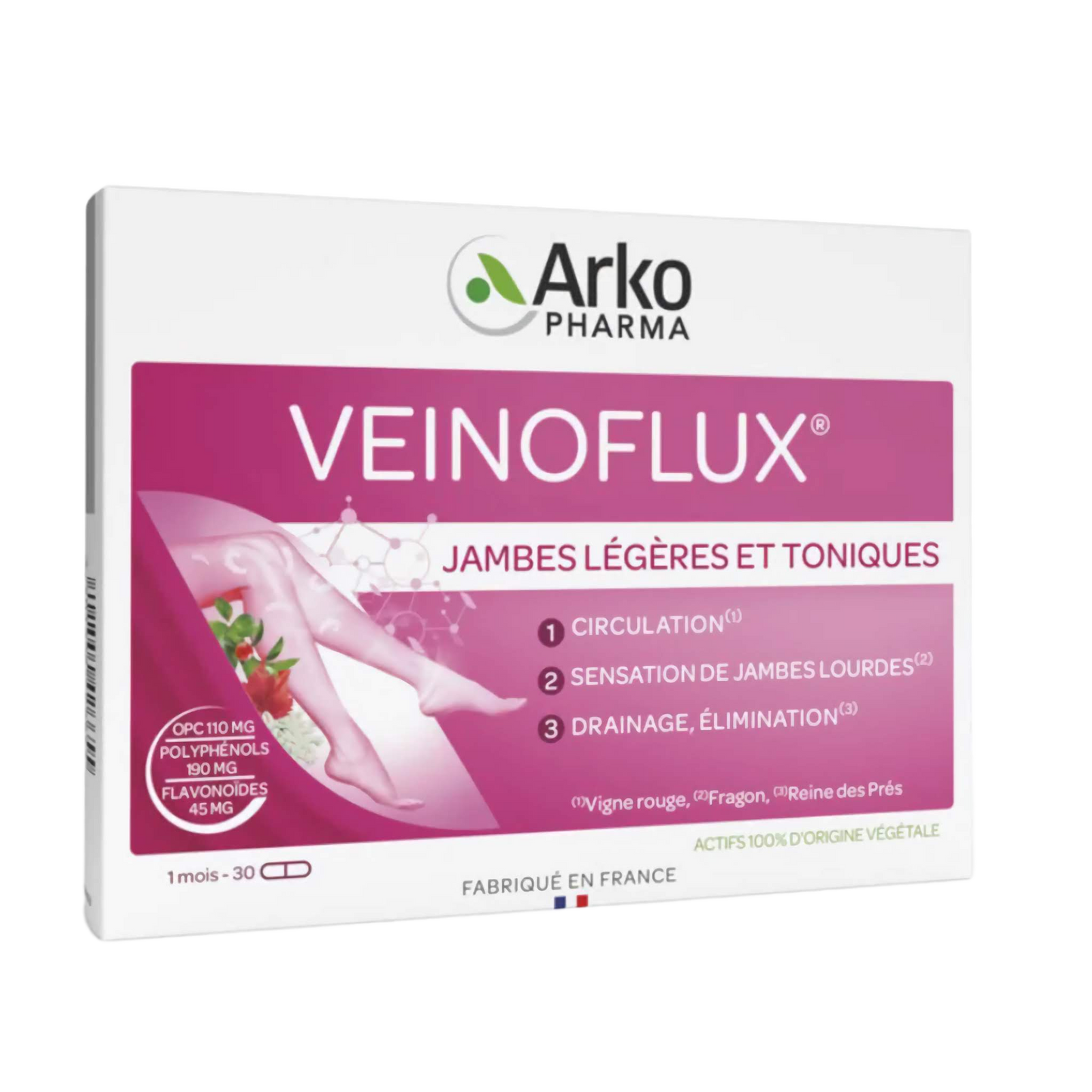 【Arkopharma】Veinoflux Légers et Tonifiants 30 Capsules
