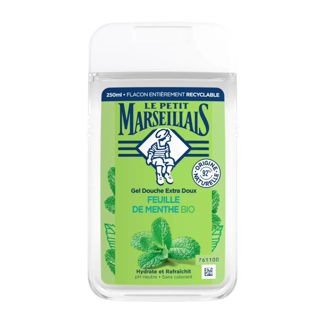 【Le Petit Marseillais】Extra Gentle Shower Gel Mint Leaf Organic 250 mL <8.5 fl oz>