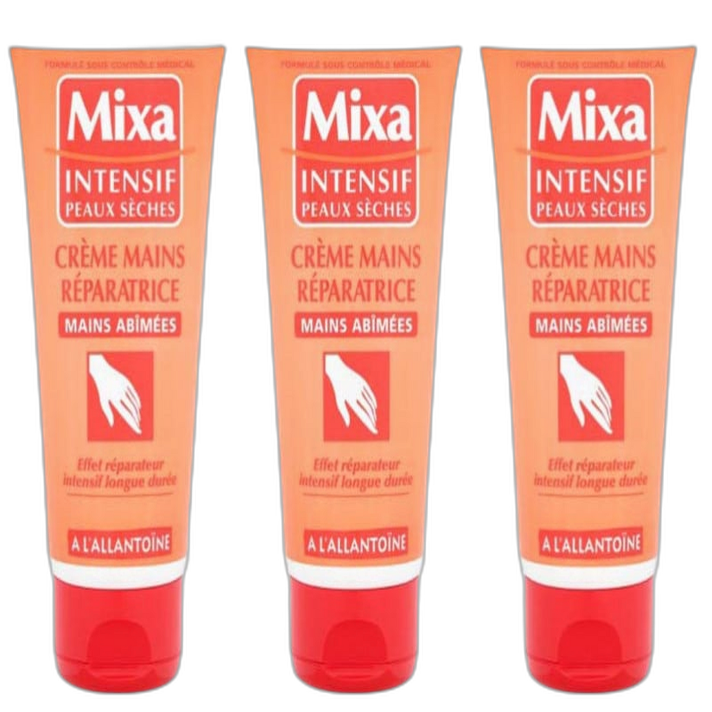 【Mixa】손상된 손을 위한 리페어링 핸드 크림 100 mL <3.4 fl oz> 3개 세트