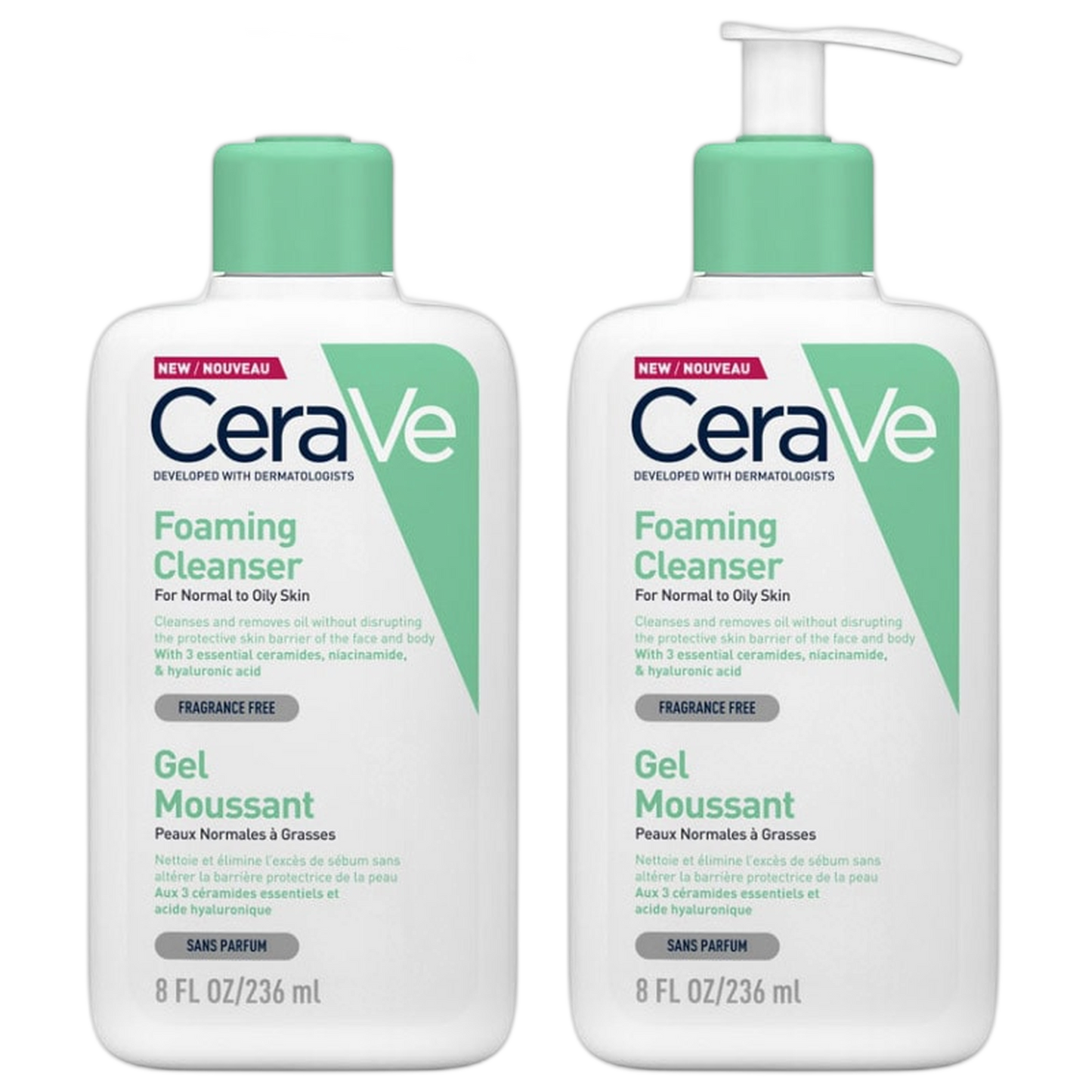 【CeraVe】FOAMING CLEANSER 236ml 2pcs <7.98 fl oz>