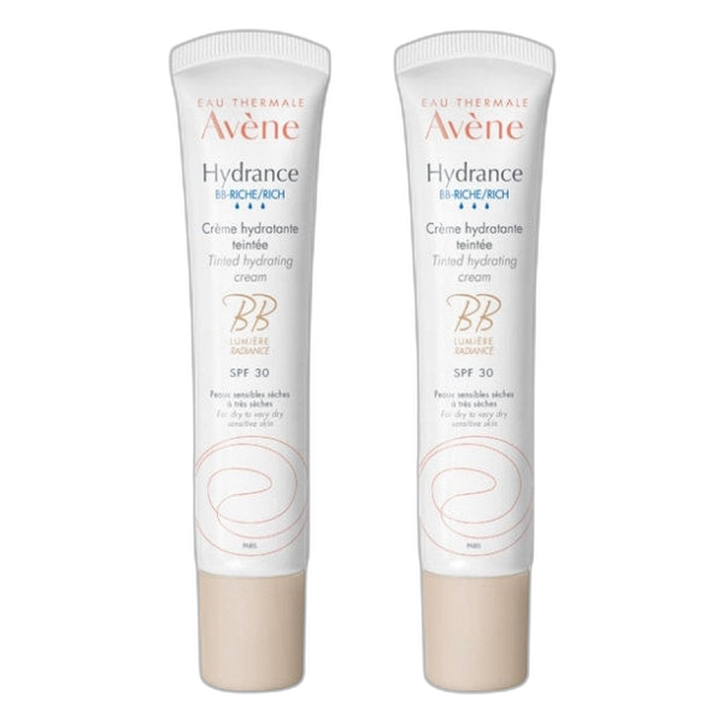 【Avène】하이드랑스 BB-리쉬 틴티드 모이스처라이징 크림 SPF30 40 mL <1.4 fl oz> 2개 세트