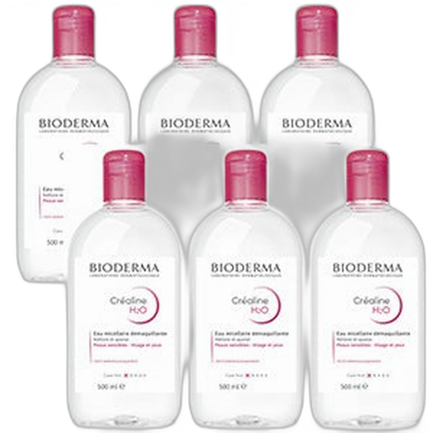 【Bioderma】克丽安 H2O 500 mL <16.9 fl oz> 6件套