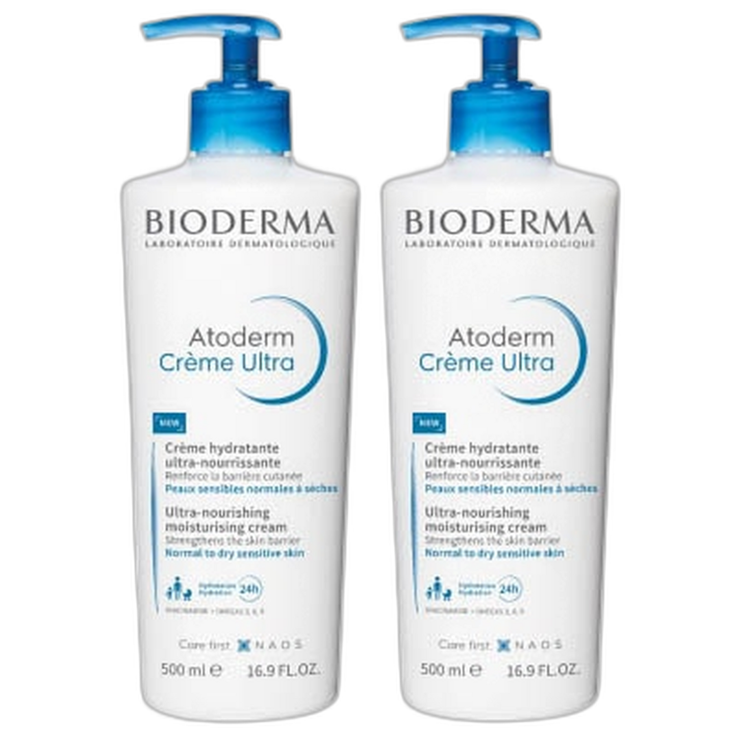 【Bioderma】Atoderm超润泽修复霜 500 mL <16.9 fl oz> 2件套