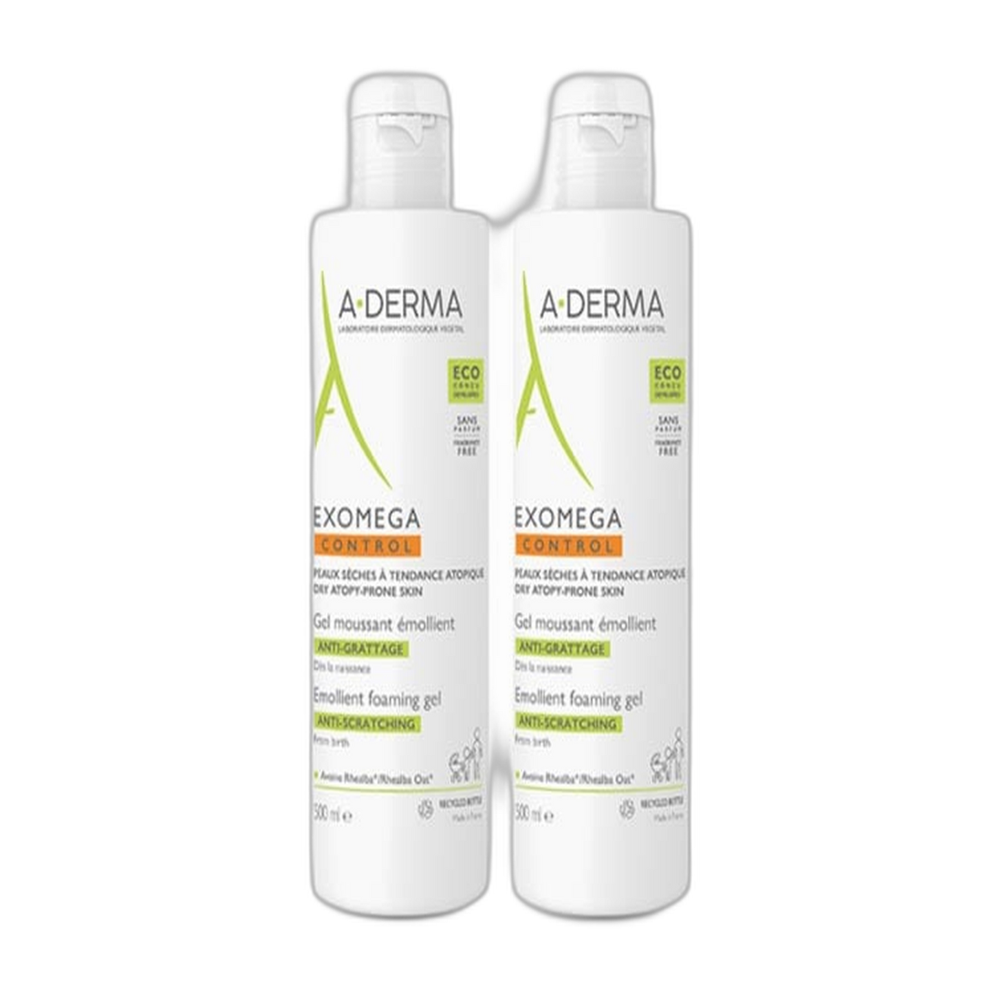 【A-DERMA】エクソメガ コントロール エモリエント フォーミングジェル 500 mL <16.9 fl oz> 2個セット