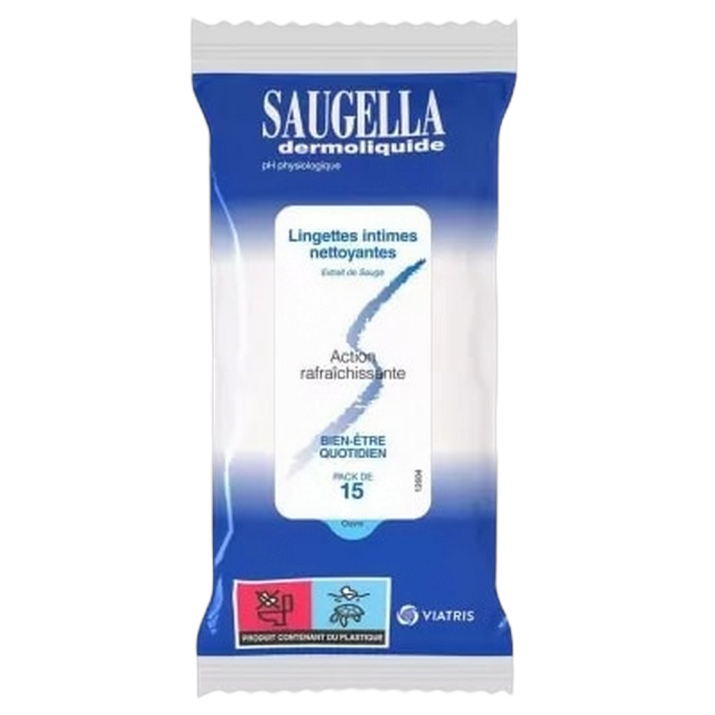 【SAUGELLA】DERMOLIQUIDE 15 INTIMATE CLEANSING WIPES