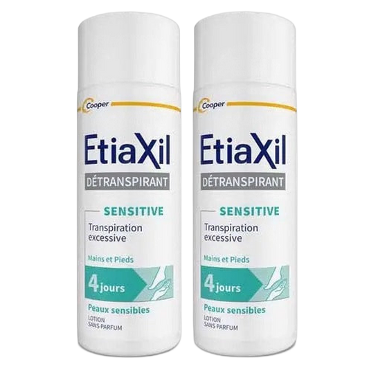 【Etiaxil】手と足用制汗ローション 敏感肌用 100ml <3.4 fl oz> 2個セット