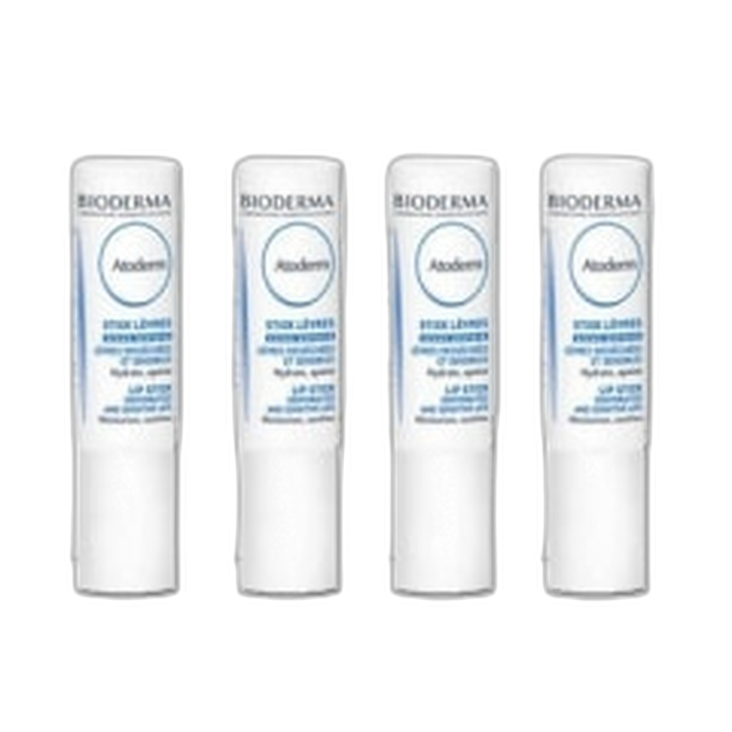 【Bioderma】Baume à Lèvres Atoderm 4 g <0.14 oz> Ensemble de 4 pièces