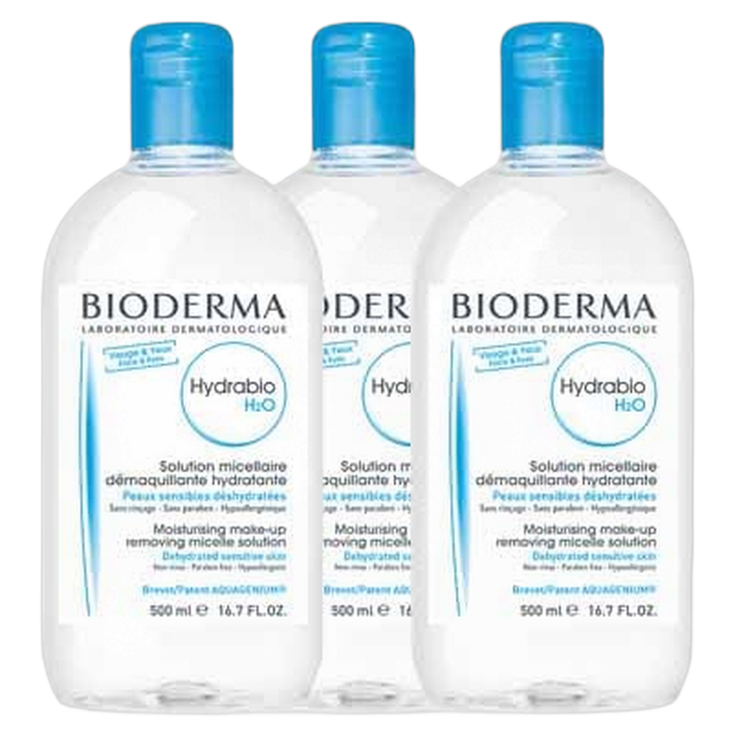 【BIODERMA】 HYDRABIO H2O 500ml <16.9 fl oz> 3pc
