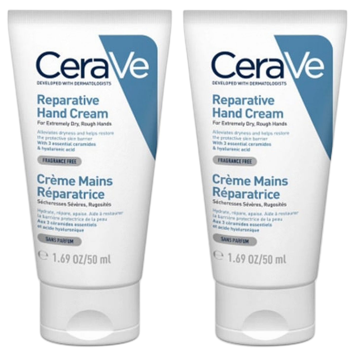 【CeraVe】REPARATIVE HAND CREAM 50ml <1.69 fl oz> 2pc