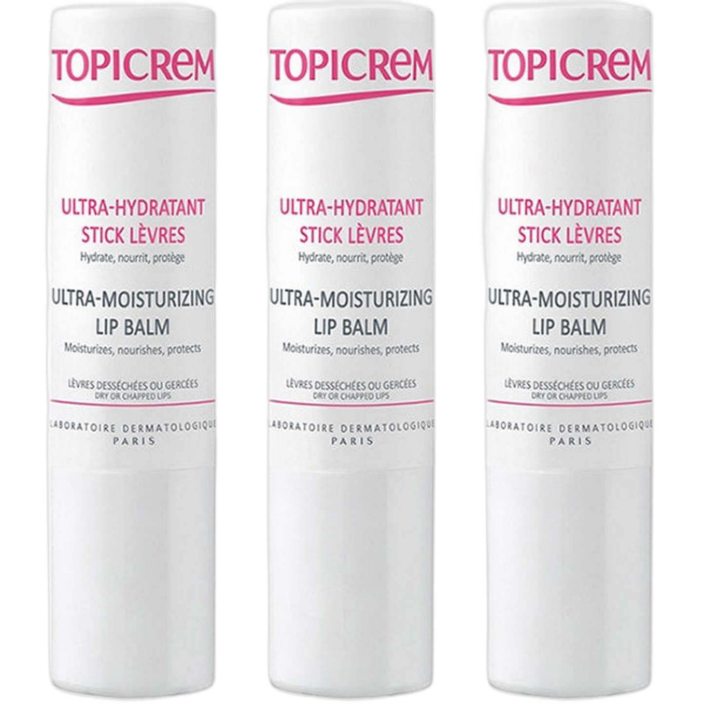 【TOPICREM】ULTRA-HYDRATANT STICK LEVRES 4g <0.14 oz> 3pc set