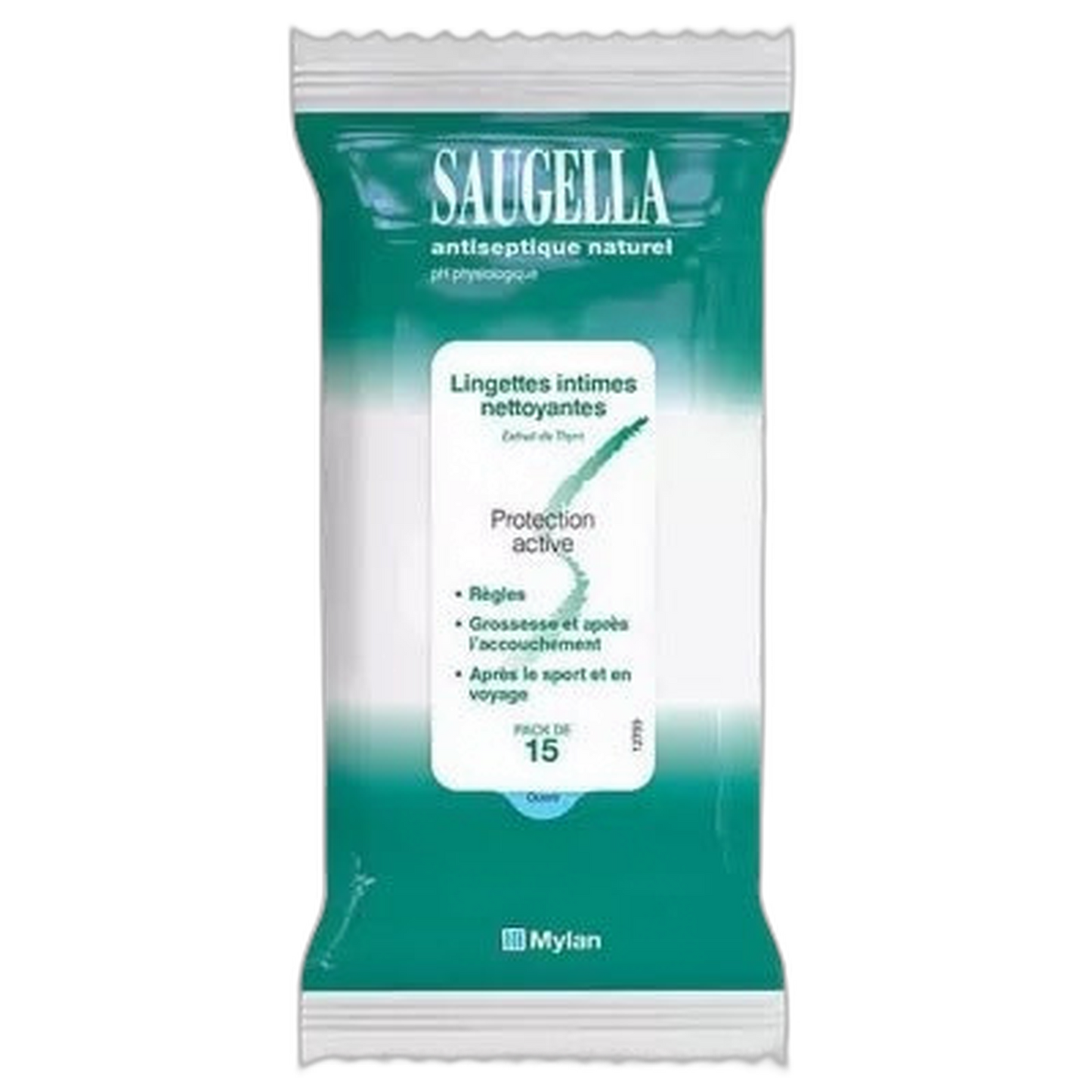 【Saugella】天然抗菌私密濕巾 15片