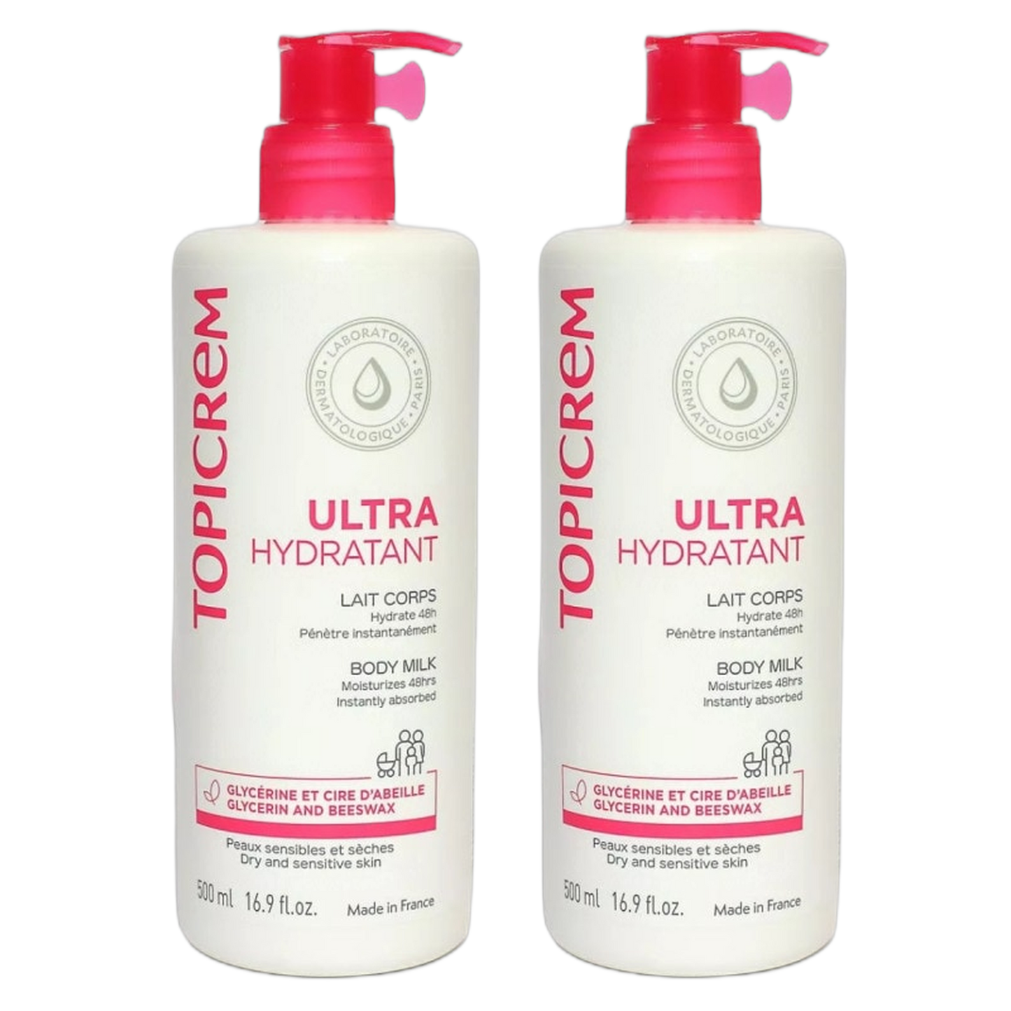 【TOPICREM】ULTRA-HYDRATANT LAIT CORPS 500ml <16.9 fl oz> 2pc