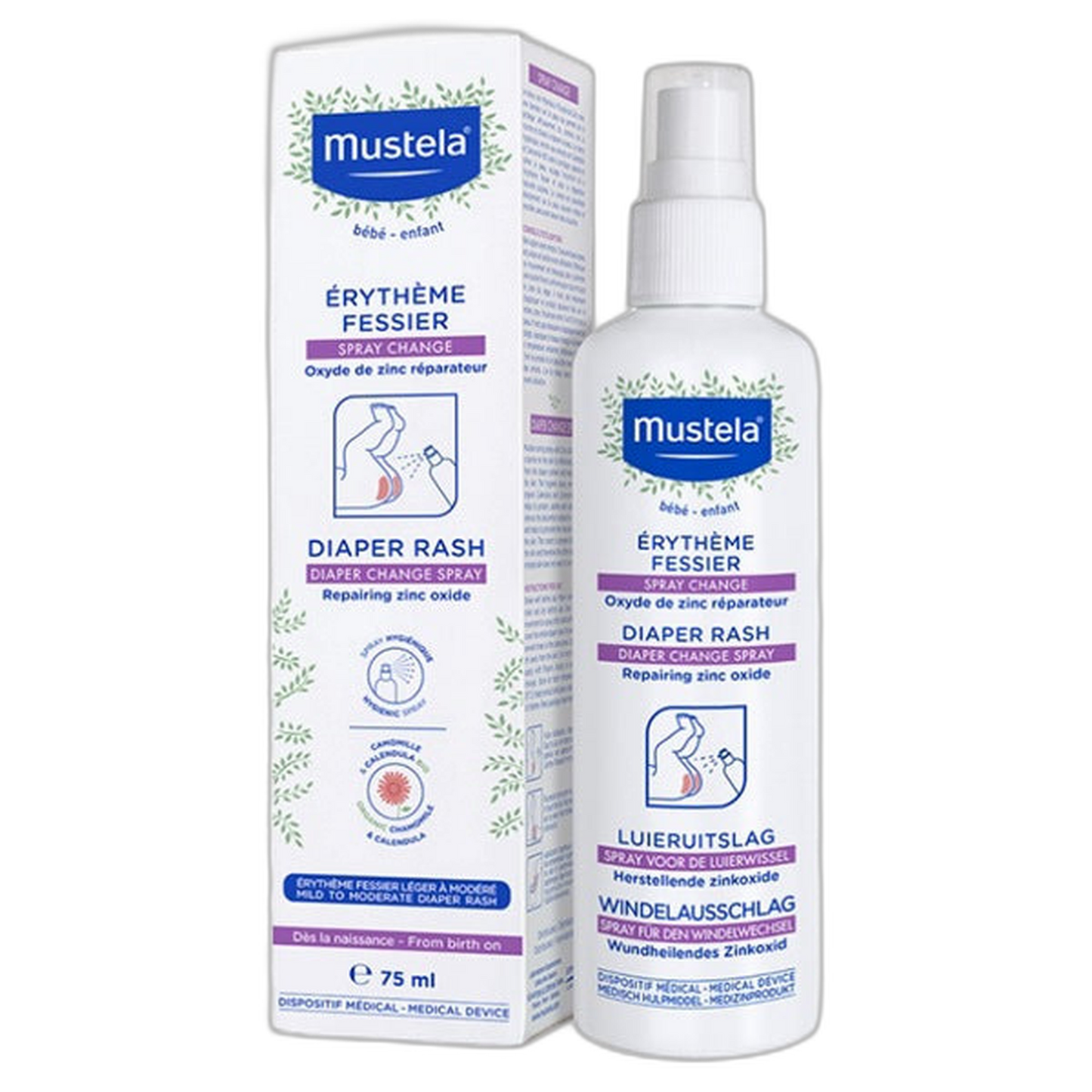 【Mustela】尿布更换喷雾 75 mL <2.5 fl oz>