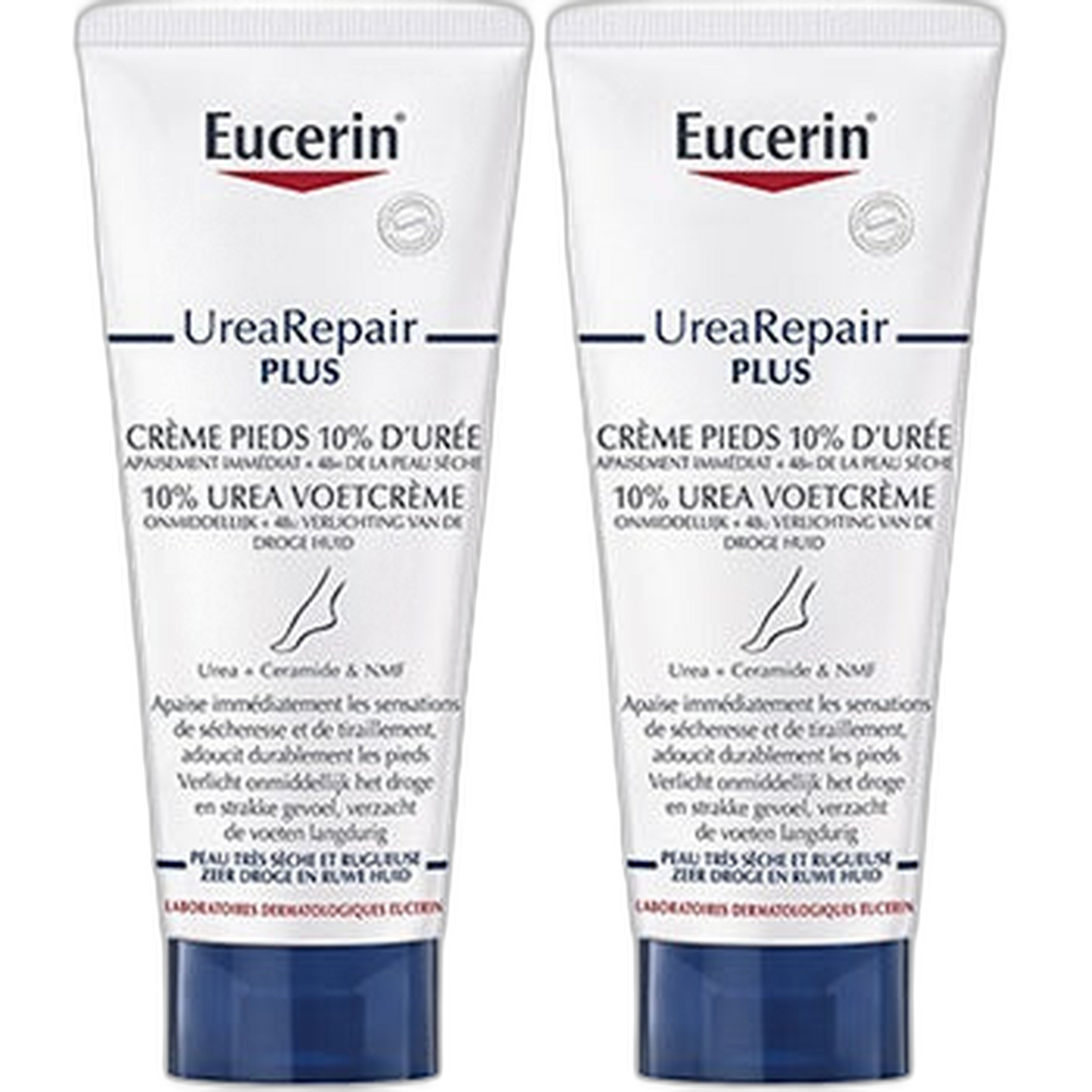 【Eucerin】尿素修复足部护肤霜 10% 尿素 100 mL <3.4 fl oz> 2件套