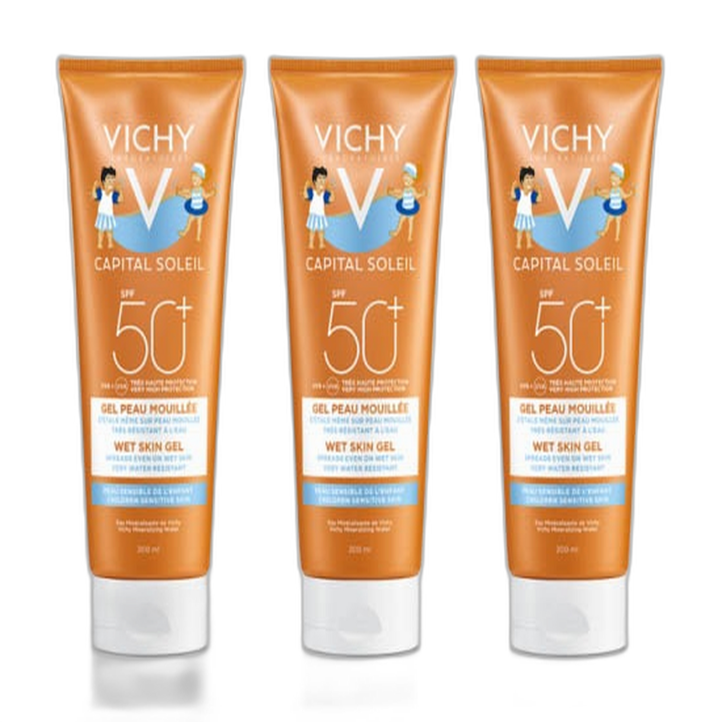 【Vichy】資本陽光濕肌兒童防曬凝膠 SPF50+ 200 mL <6.8 fl oz> 3件組