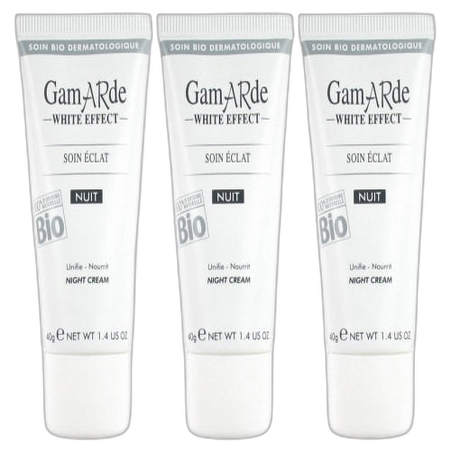 【Gamarde】화이트 이펙트 브라이트닝 나이트 크림 40 mL <1.4 fl oz> 3개 세트