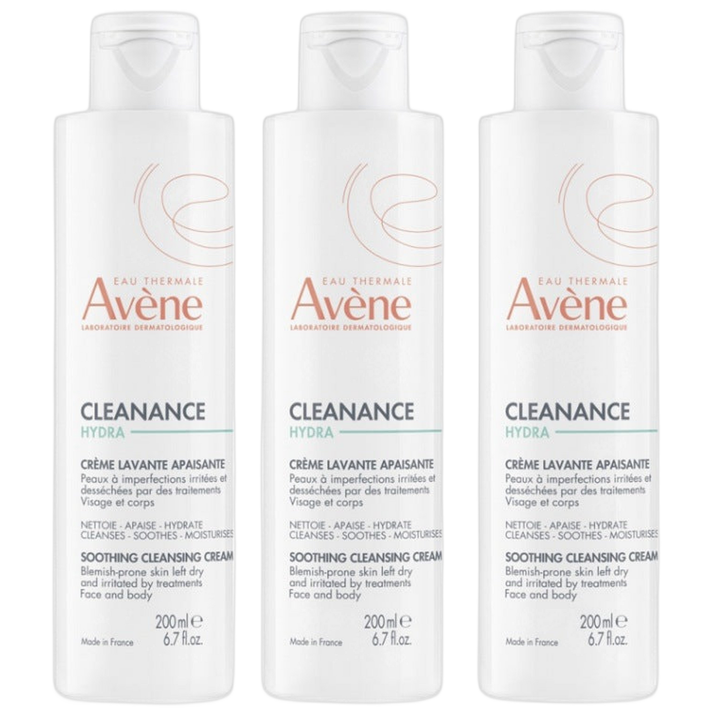 【AVENE】 CLEANANCE HYDRA CREME LAVANTE APAISANTE 200ml <6.76 fl oz> 3pc