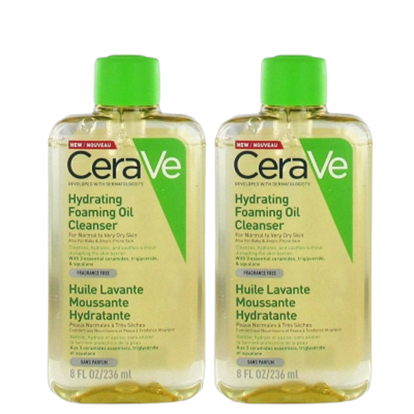【CeraVe】 HYDRATING FOAMING OIL CLEANSER 236ml <7.98 fl oz> 2pc