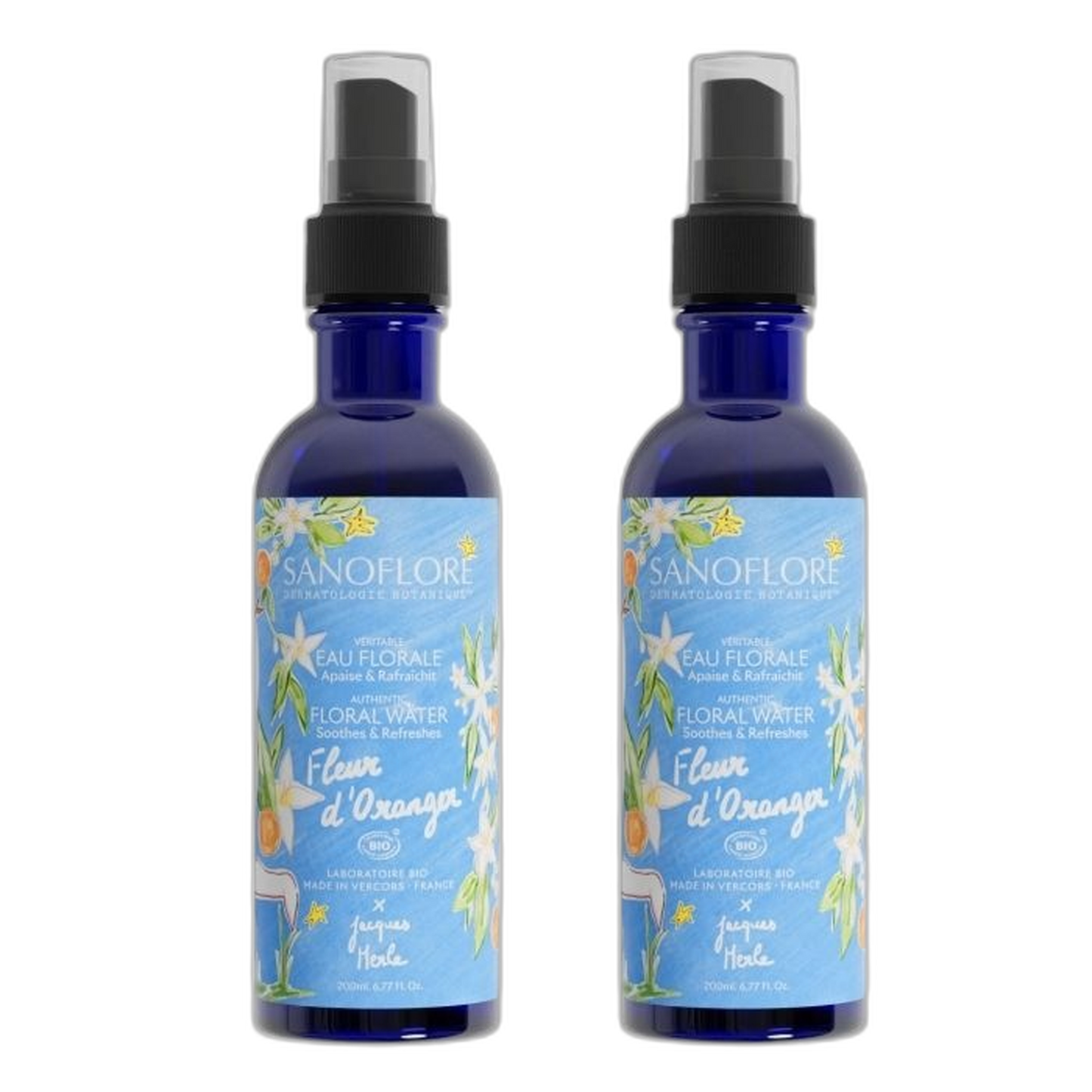 【Sanoflore】有机花水橙花 200 mL <6.8 fl oz> 2件套装