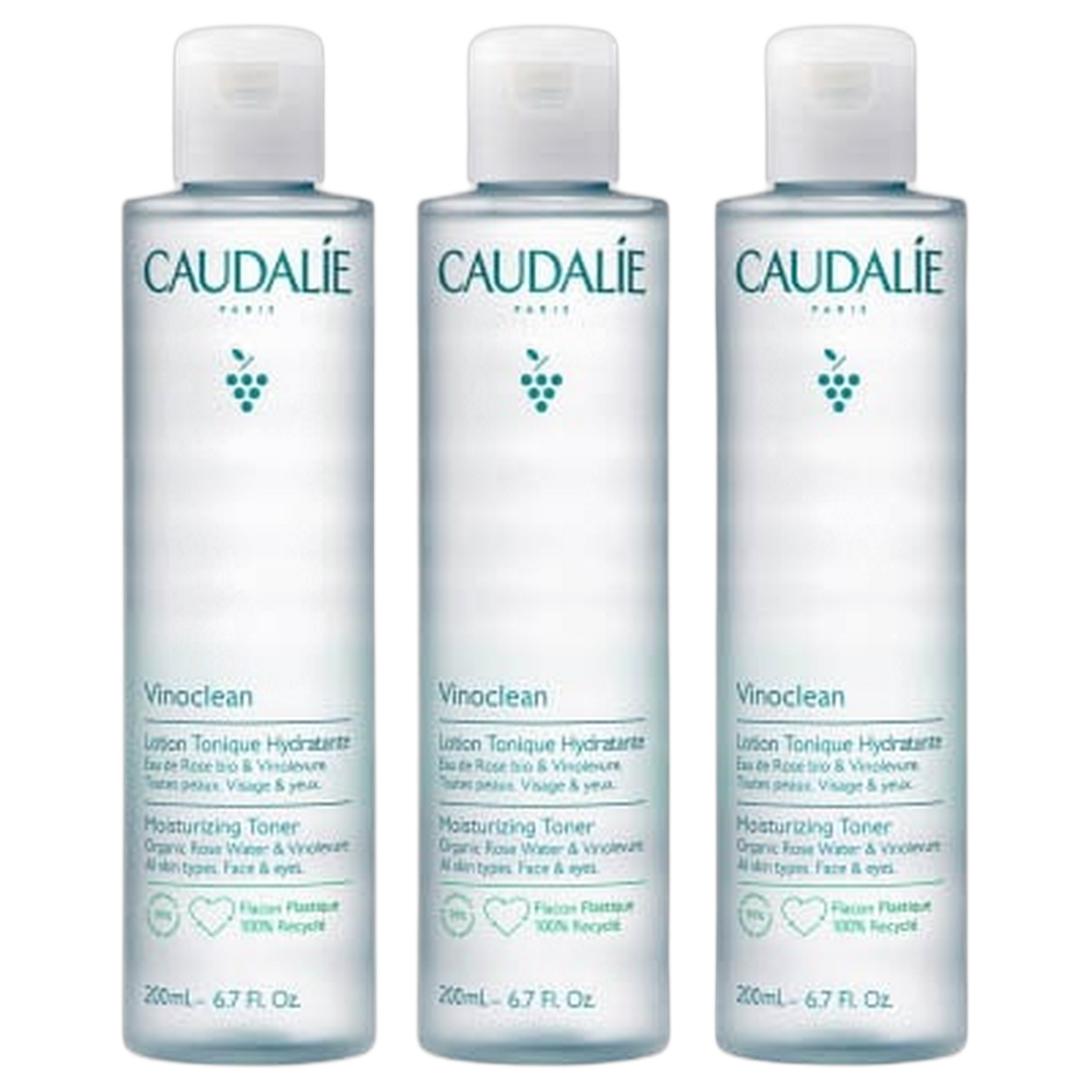 【CAUDALIE】VINOCLEAN LOTION TONIQUE HYDRATANTE - 200ml <6.76 fl oz> 3pc