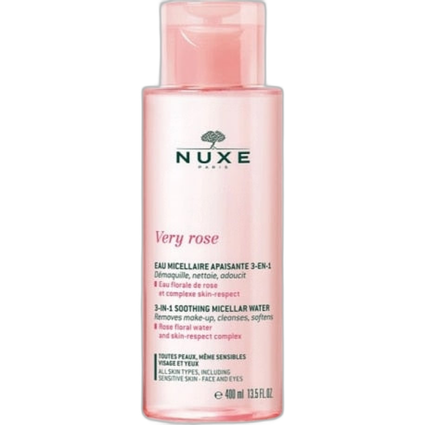【NUXE】ヴェリー ローズ スージング ミセラー ウォーター 3イン1 全肌タイプ用 400 mL <13.5 fl oz>