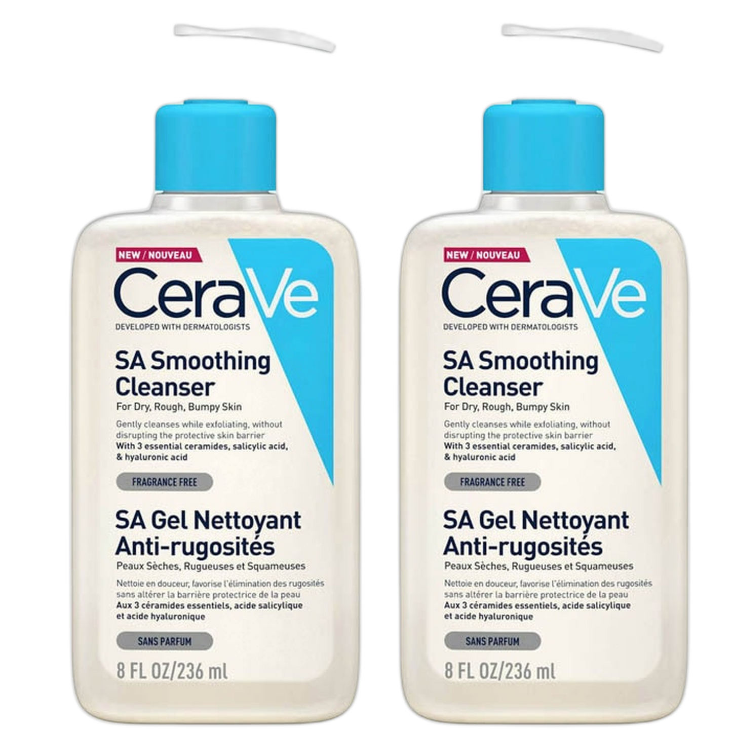 【CeraVe】 SA SMOOTHING CLEANSER - 236ml <7.98 fl oz> 2pc