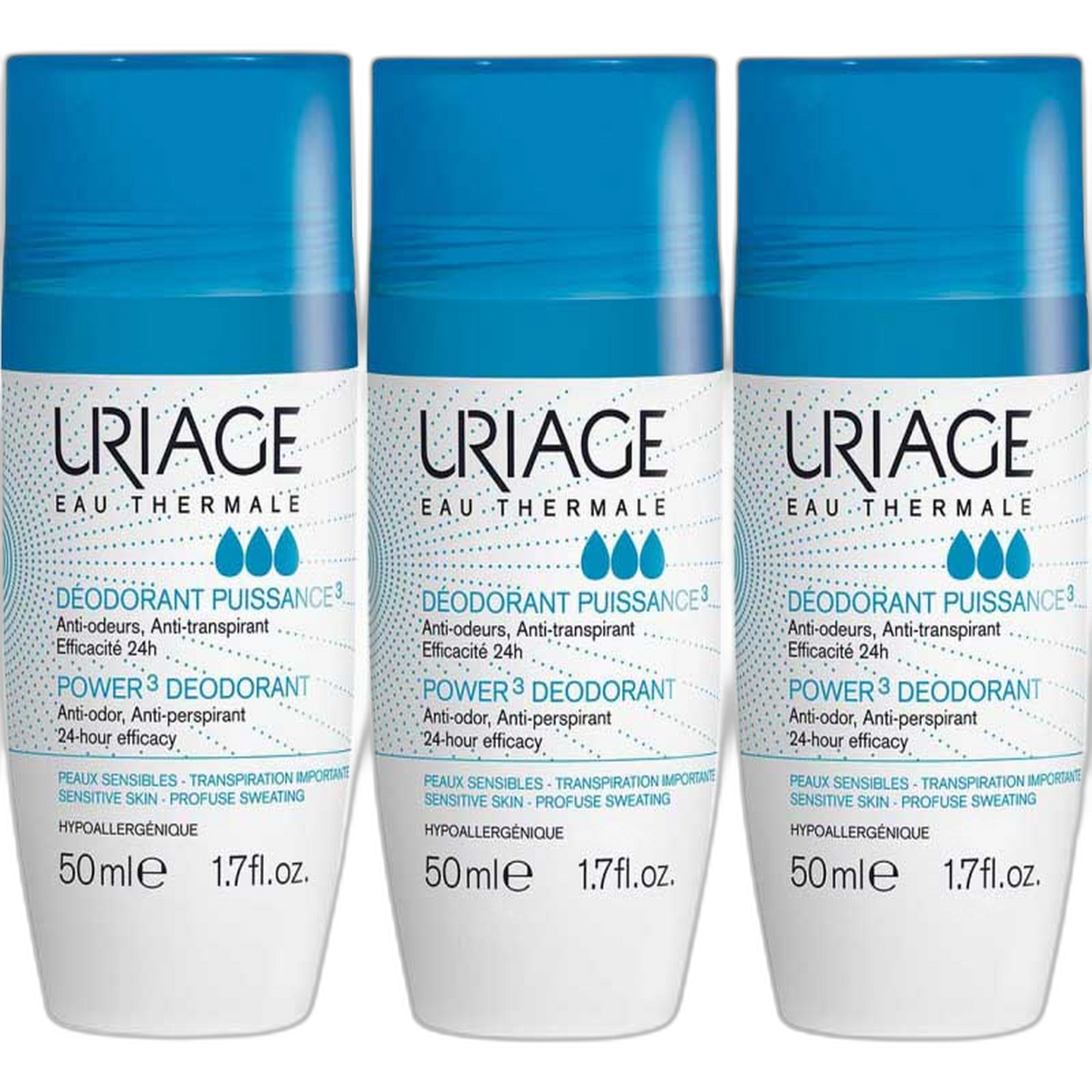 【Uriage】ピュイサンス3 デオドラント 50 mL <1.7 fl oz> 3個セット