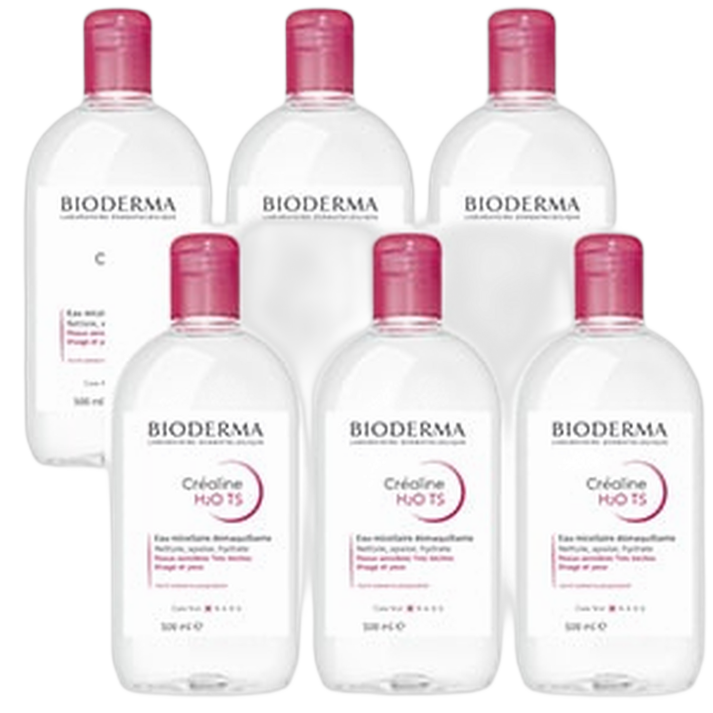【BIODERMA】 CREALINE TS H2O 500ml <16.9 fl oz> 6pc set