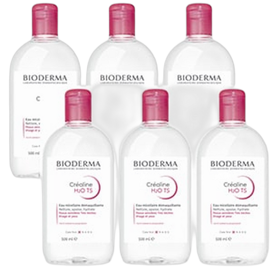 【贝德玛】舒妍洁肤液 TS H2O 500ml <16.9 fl oz> 6件套装