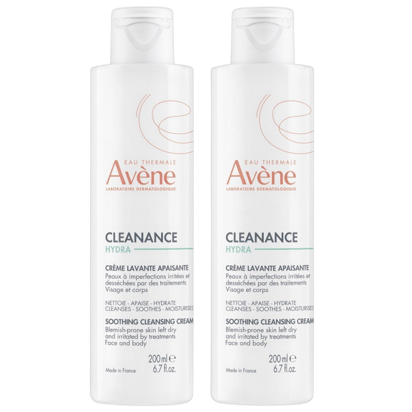 【AVENE】 CLEANANCE HYDRA CREME LAVANTE APAISANTE 200ml <6.76 fl oz> 2pc