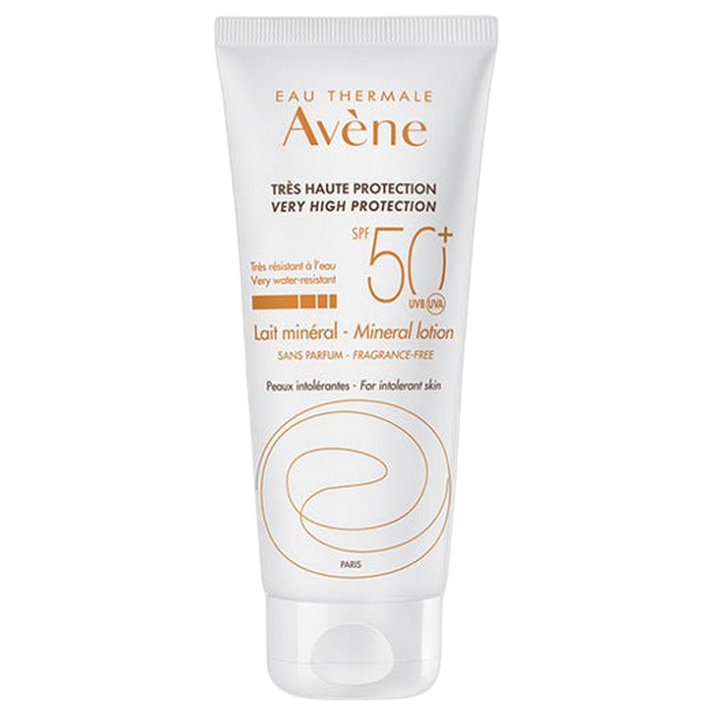 【AVENE】LAIT MINERAL SPF50+ PEAUX INTOLERANTES 100ml <3.38 fl oz>