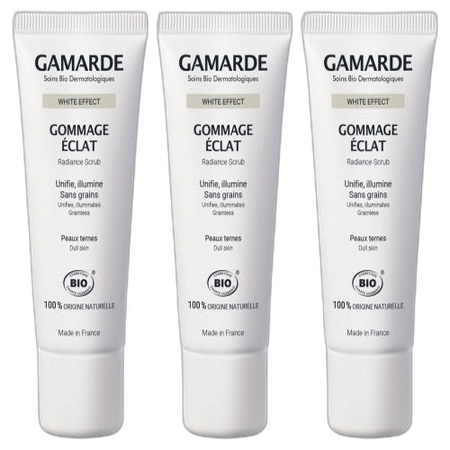 【Gamarde】白效亮肤去角质液 40 mL <1.4 fl oz> 3件套装