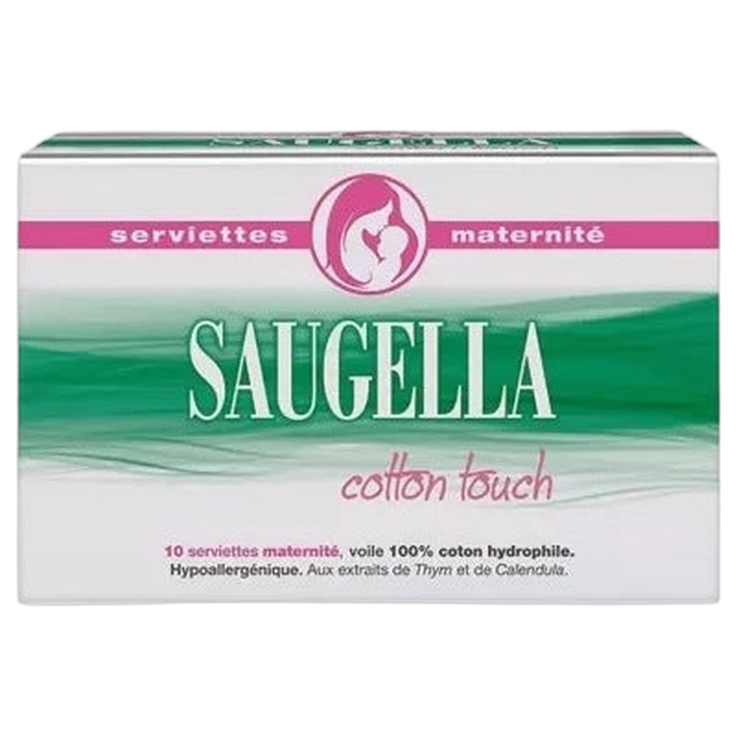 【SAUGELLA】COTTON TOUCH 10 SERVIETTES MATERNITE