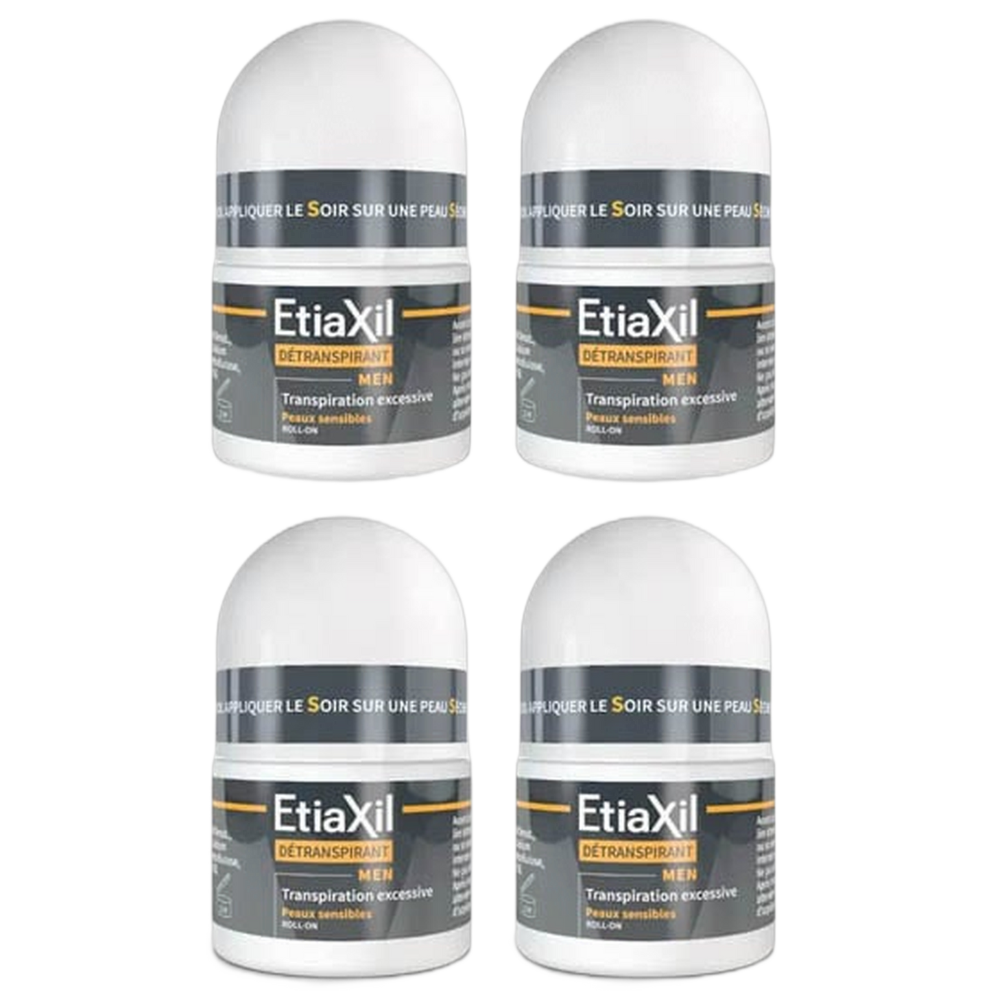 【Etiaxil】DETRANSPIRANT MEN SENSITIVE SKIN ROLL‑ON 15ml <0.5 fl oz> 4pc