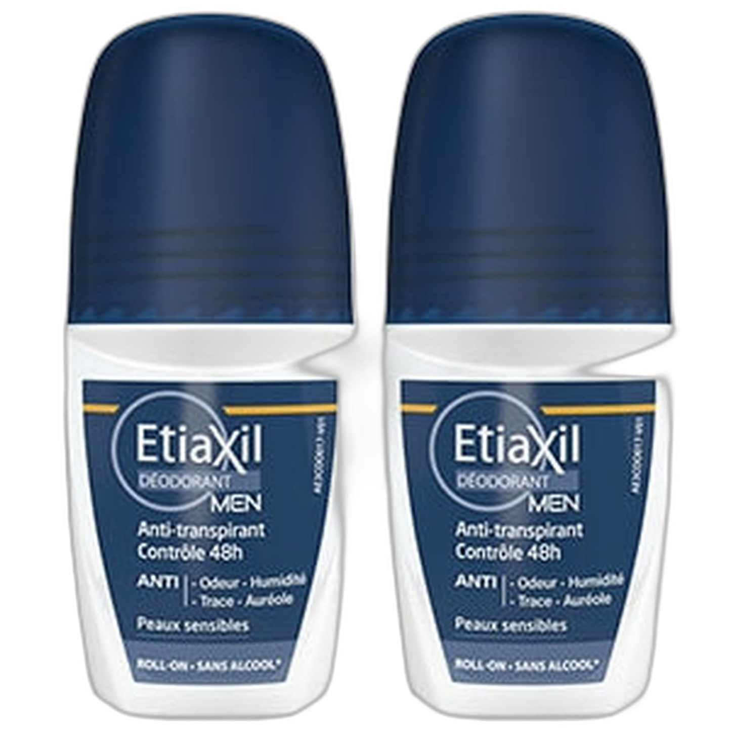 【Etiaxil】男士止汗滚珠除臭剂 48小时无酒精 50 mL <1.7 fl oz> 2件套