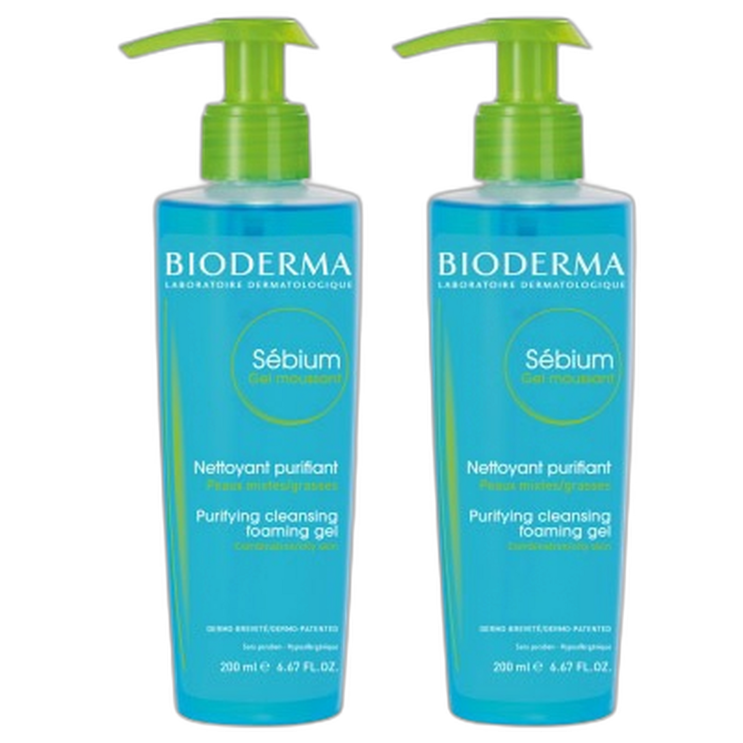 【Bioderma】Sebium 泡沫洁面 gel 200 mL <6.8 fl oz> 2件套