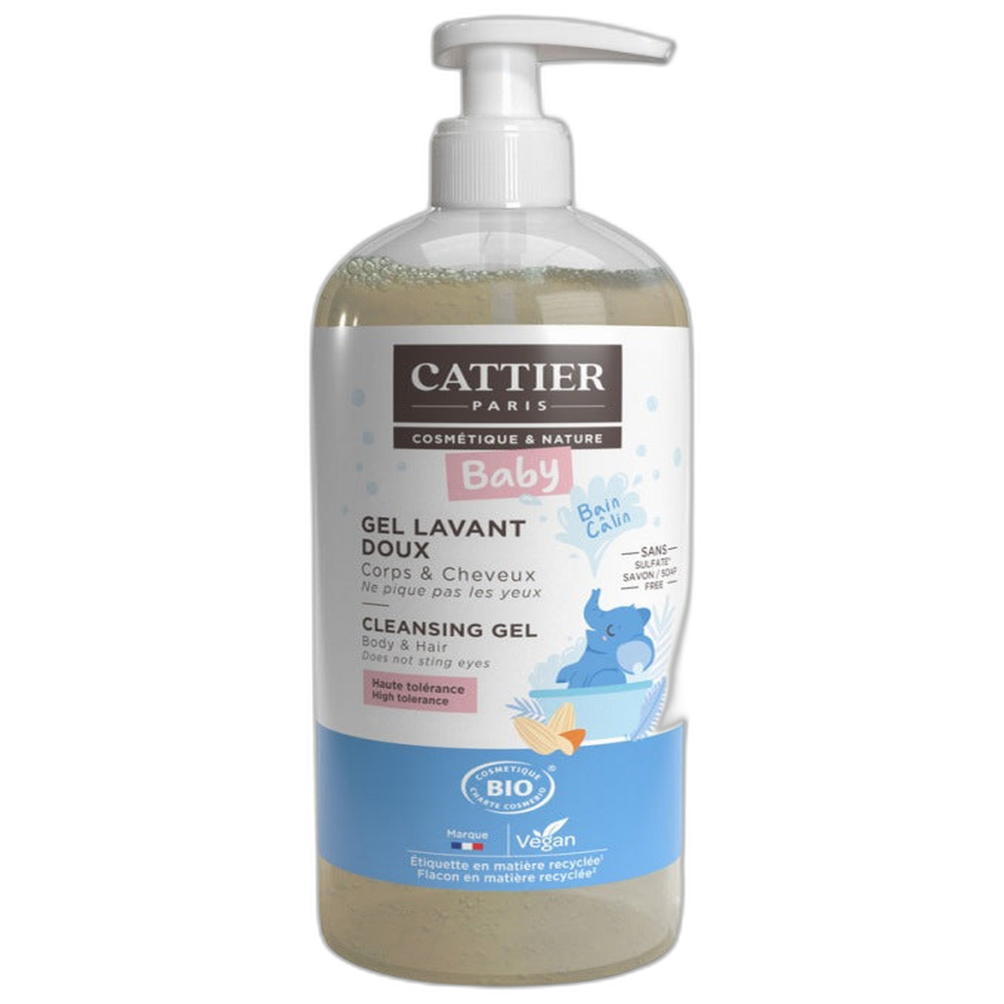 【Cattier】Gentle Cleansing Gel (Baby) 500 mL <16.9 fl oz>
