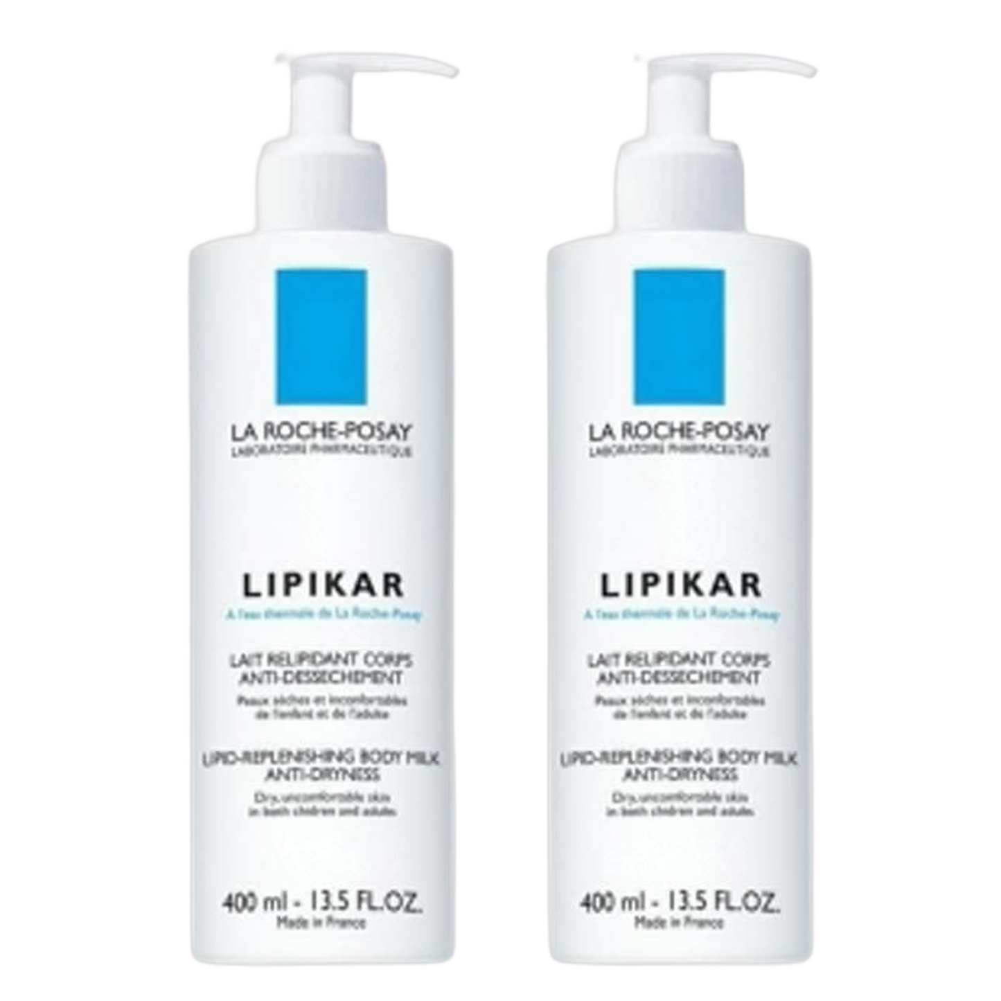 【LA ROCHE POSAY】LIPIKAR LAIT RELIPIDANT CORPS ANTI-DESSECHEMET 400ml <13.53 fl oz> 2pc set