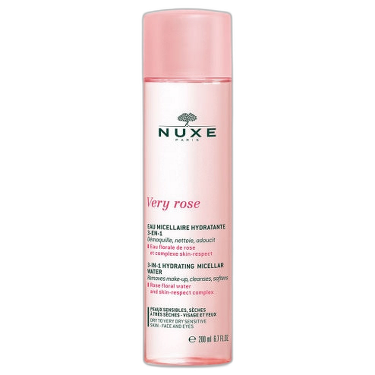 【NUXE】ヴェリーローズ ハイドレーティング ミセラーウォーター 3イン1 全肌タイプ用 200 mL <6.8 fl oz>
