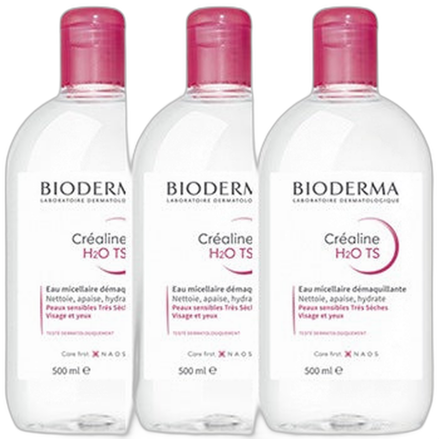 【Bioderma】Créaline TS H2O 500 mL <16.9 fl oz> 3件套