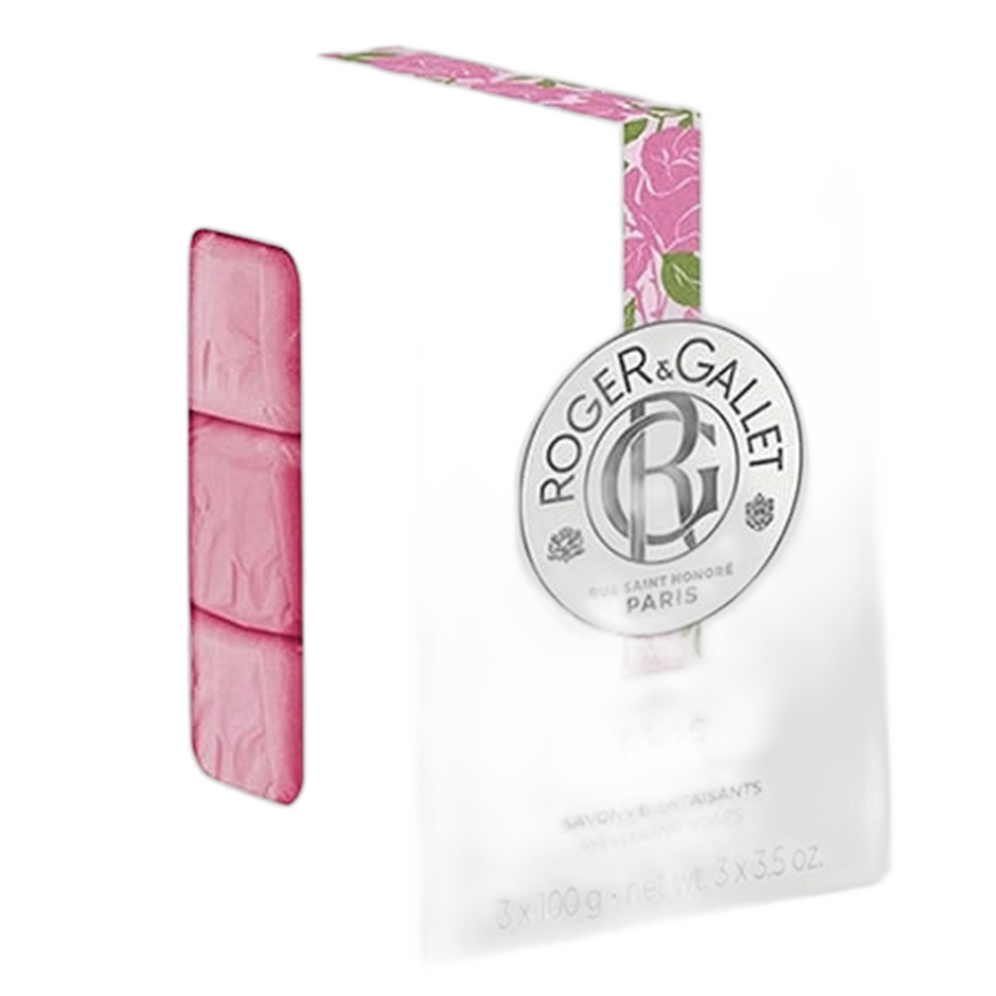 【ROGER & GALLET】COFFRET BOIS DE 3 SAVONS BIENFAISANTS ROSE 100g <3.4 oz> 3pc set