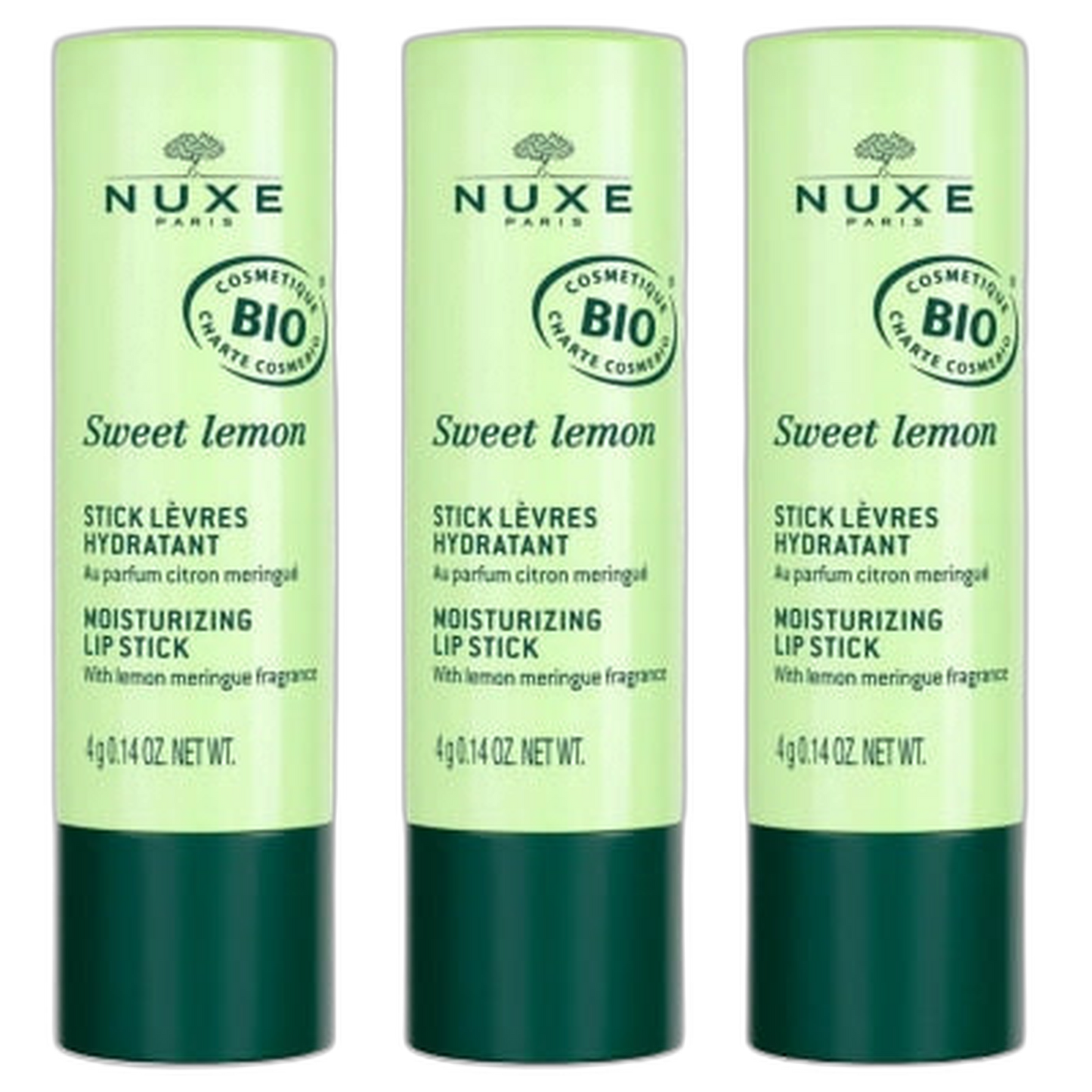 【NUXE】甜柠檬润唇膏 4 g <0.14 oz> 3件套装