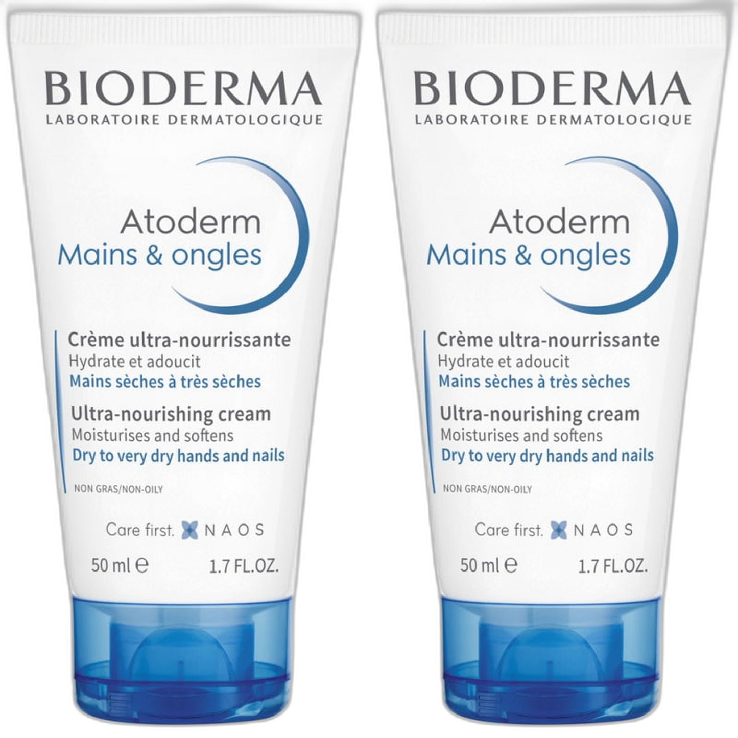【Bioderma】Crème pour les Mains et les Ongles Atoderm 50 mL <1.7 fl oz> ensemble de 2 pièces