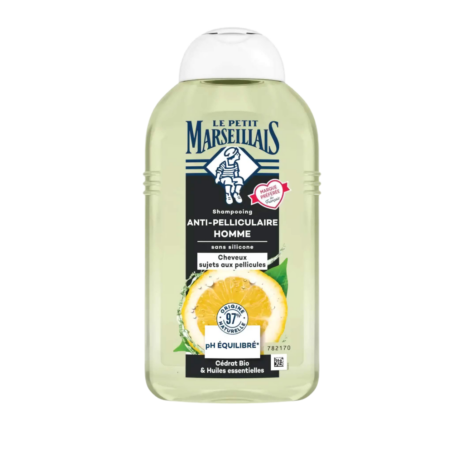 【Le Petit Marseillais】Shampoing Micellaire Anti-Pelliculaire Infusion pour Hommes Cèdre Huile Bio & Essentielle 250 mL <8.5 fl oz>
