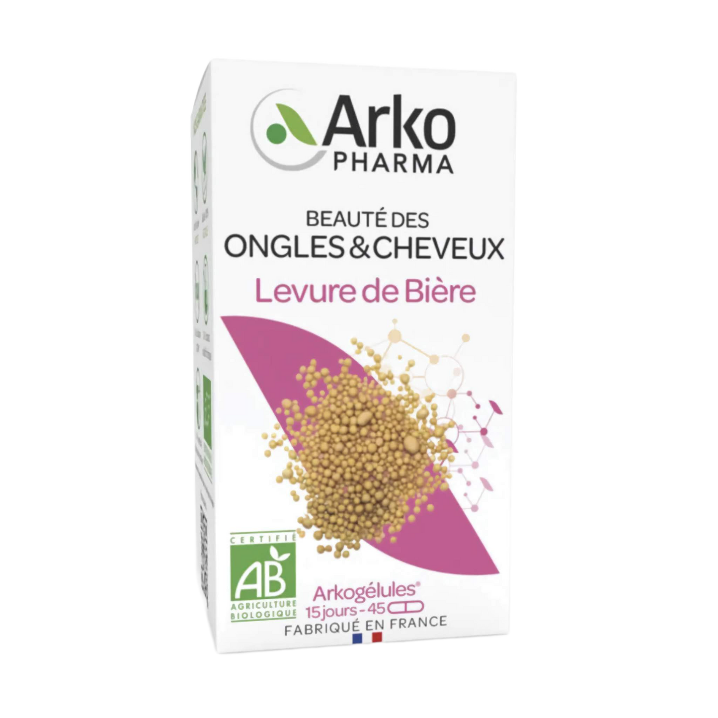 【Arkopharma】Arkogelules Organic Brewer's Yeast (Levure de Bière) 45 Capsules