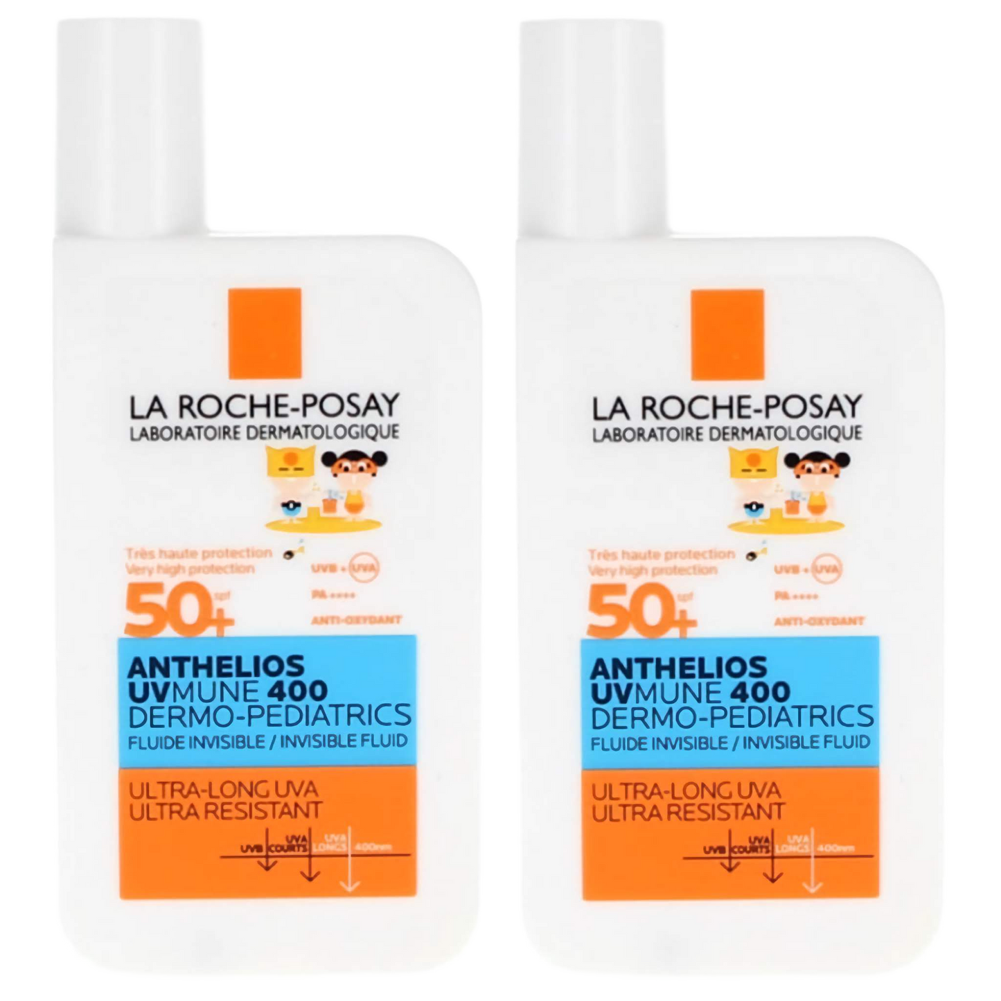 【LA ROCHE POSAY】ANTHELIOS DERMO PEDIATRICS UVMUN 400 FLUIDE INVISIBLE SPF50 50ml <1.69 fl oz> 2pc